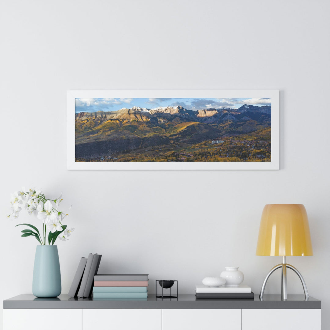 Glowing Mountainside - Framed Print - Visiting This World