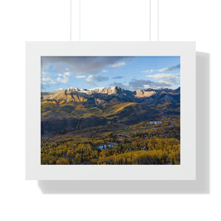 Glowing Mountainside - Framed Print - Visiting This World