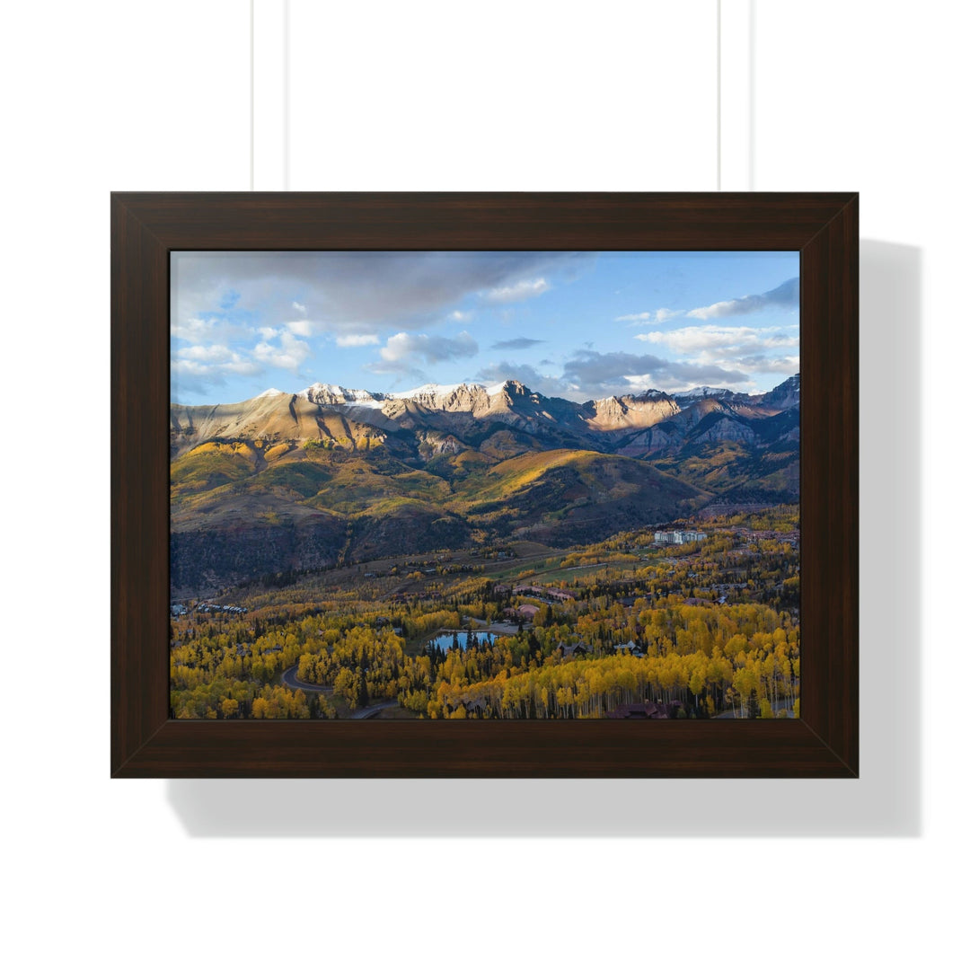 Glowing Mountainside - Framed Print - Visiting This World