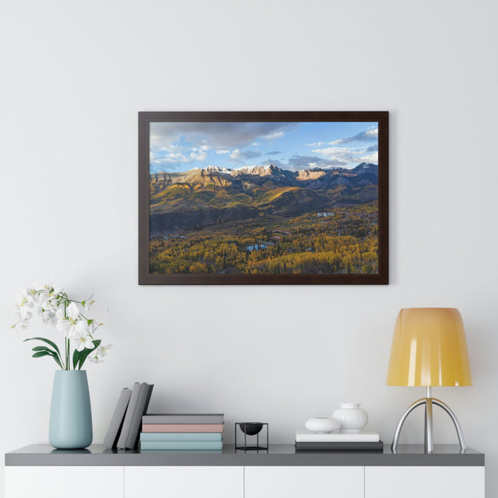 Glowing Mountainside - Framed Print - Visiting This World