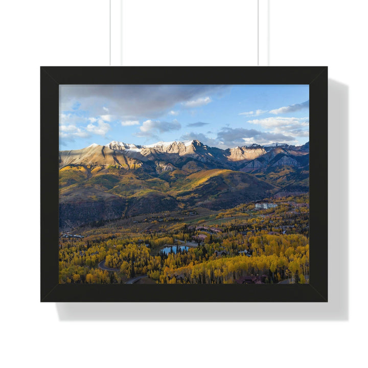 Glowing Mountainside - Framed Print - Visiting This World