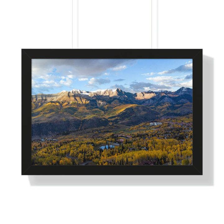 Glowing Mountainside - Framed Print - Visiting This World