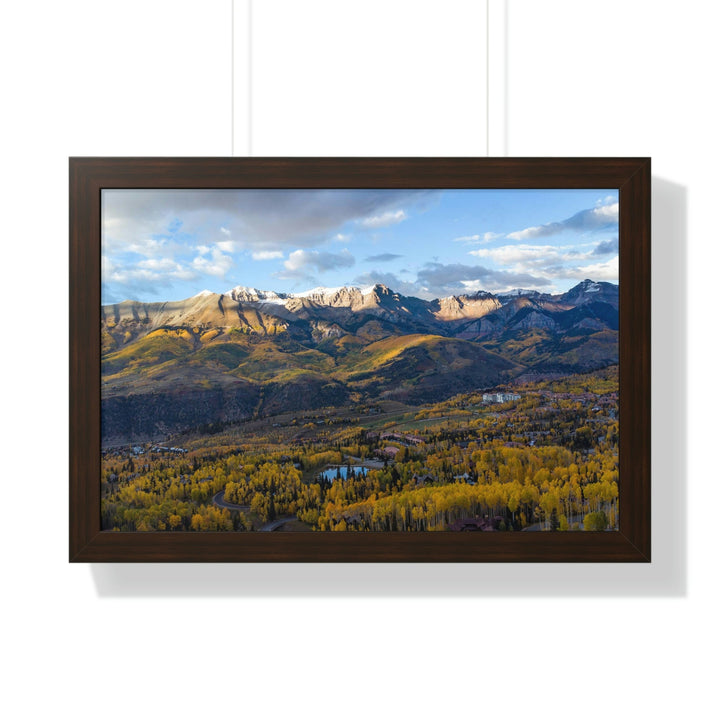 Glowing Mountainside - Framed Print - Visiting This World