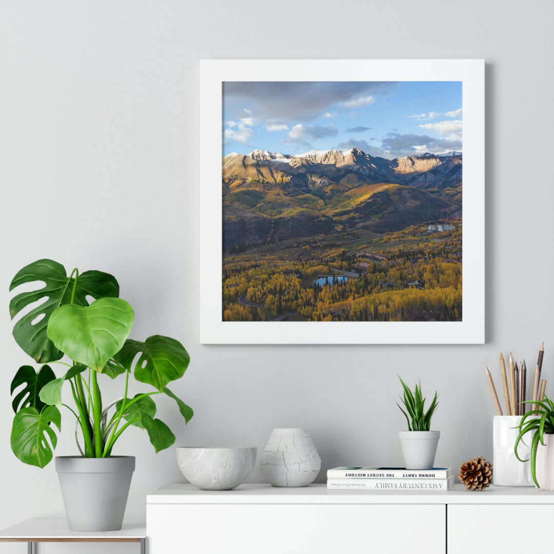 Glowing Mountainside - Framed Print - Visiting This World