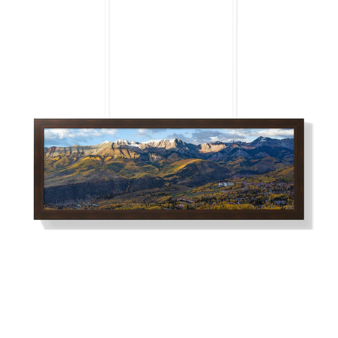 Glowing Mountainside - Framed Print - Visiting This World