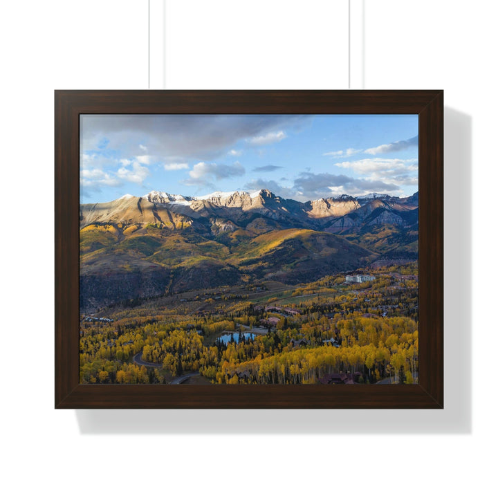 Glowing Mountainside - Framed Print - Visiting This World