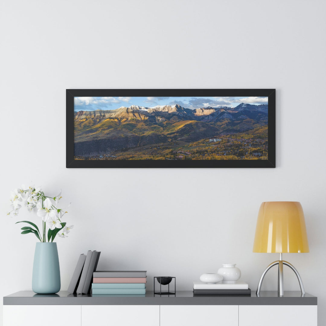 Glowing Mountainside - Framed Print - Visiting This World