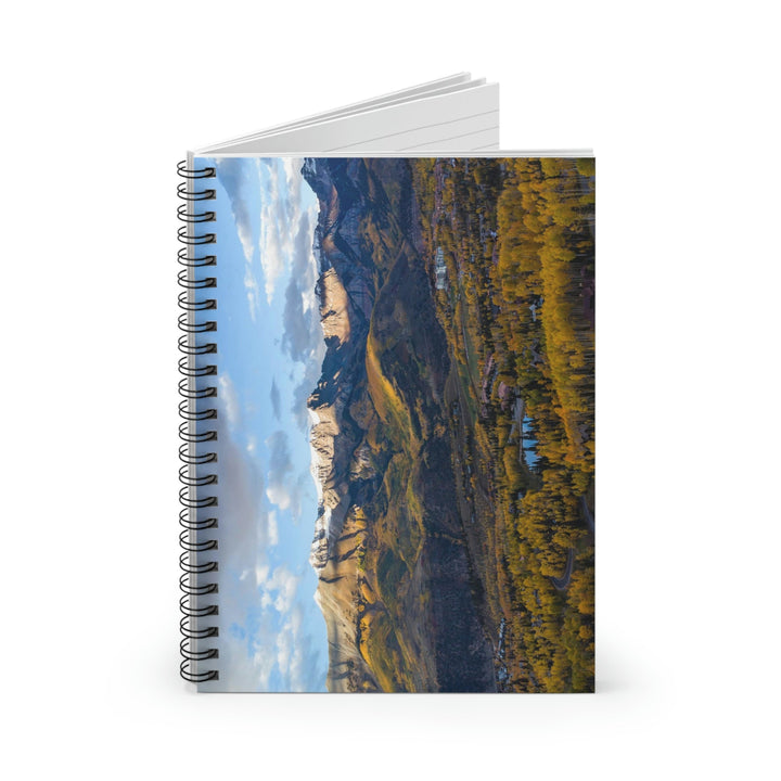 Glowing Mountainside - Spiral Ruled Line Notebook - Visiting This World