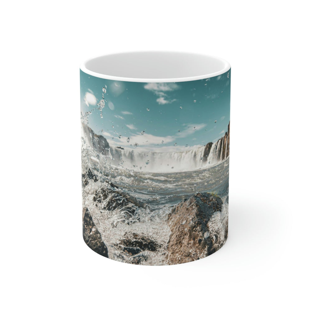 Goðafoss Splash - Ceramic Mug 11oz - Visiting This World