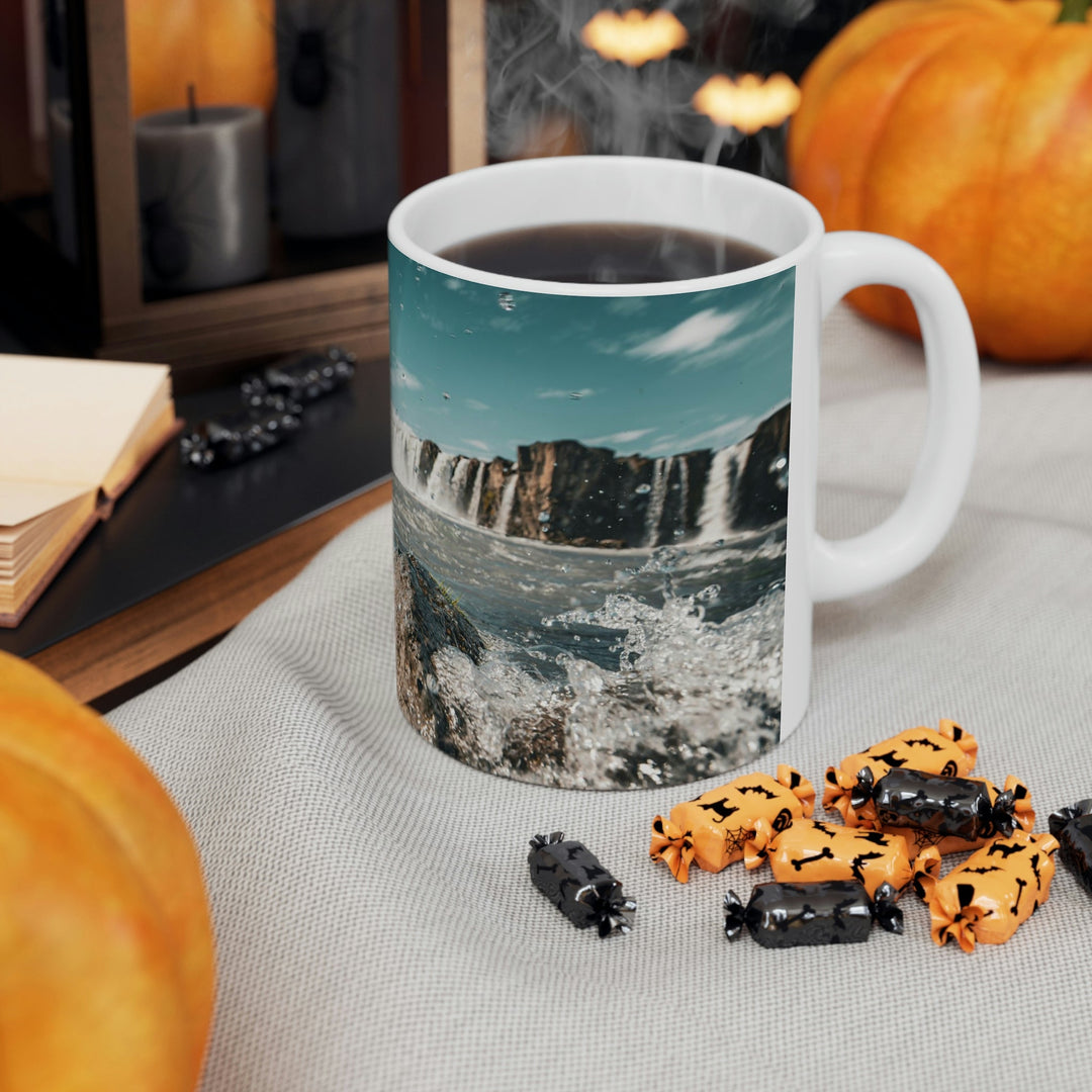 Goðafoss Splash - Ceramic Mug 11oz - Visiting This World