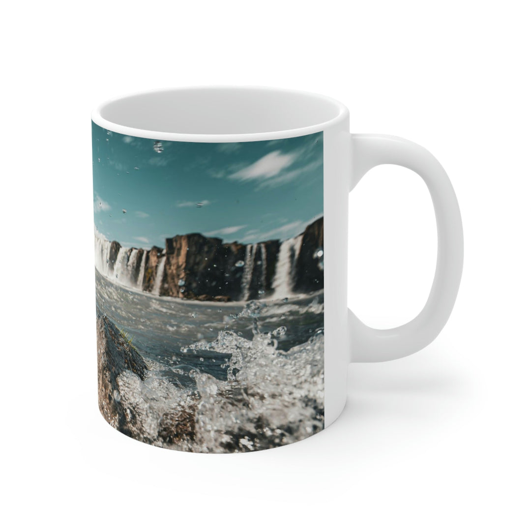 Goðafoss Splash - Ceramic Mug 11oz - Visiting This World