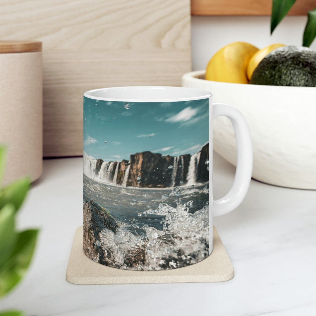 Goðafoss Splash - Ceramic Mug 11oz - Visiting This World