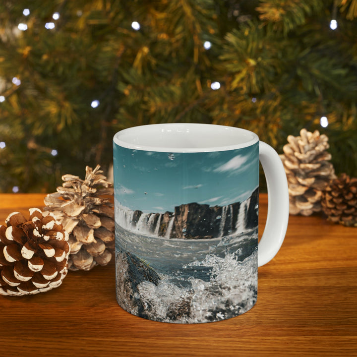 Goðafoss Splash - Ceramic Mug 11oz - Visiting This World