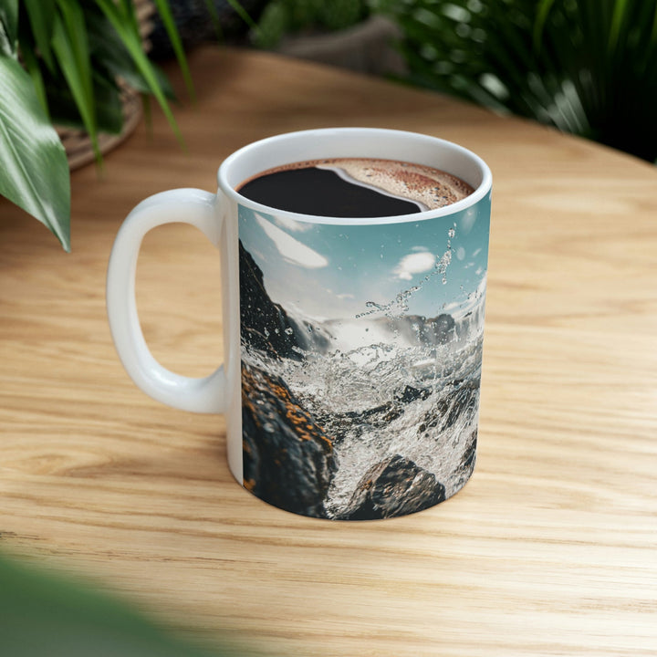 Goðafoss Splash - Ceramic Mug 11oz - Visiting This World