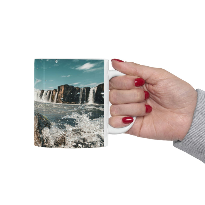 Goðafoss Splash - Ceramic Mug 11oz - Visiting This World