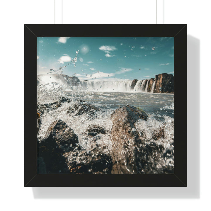 Goðafoss Splash - Framed Print - Visiting This World