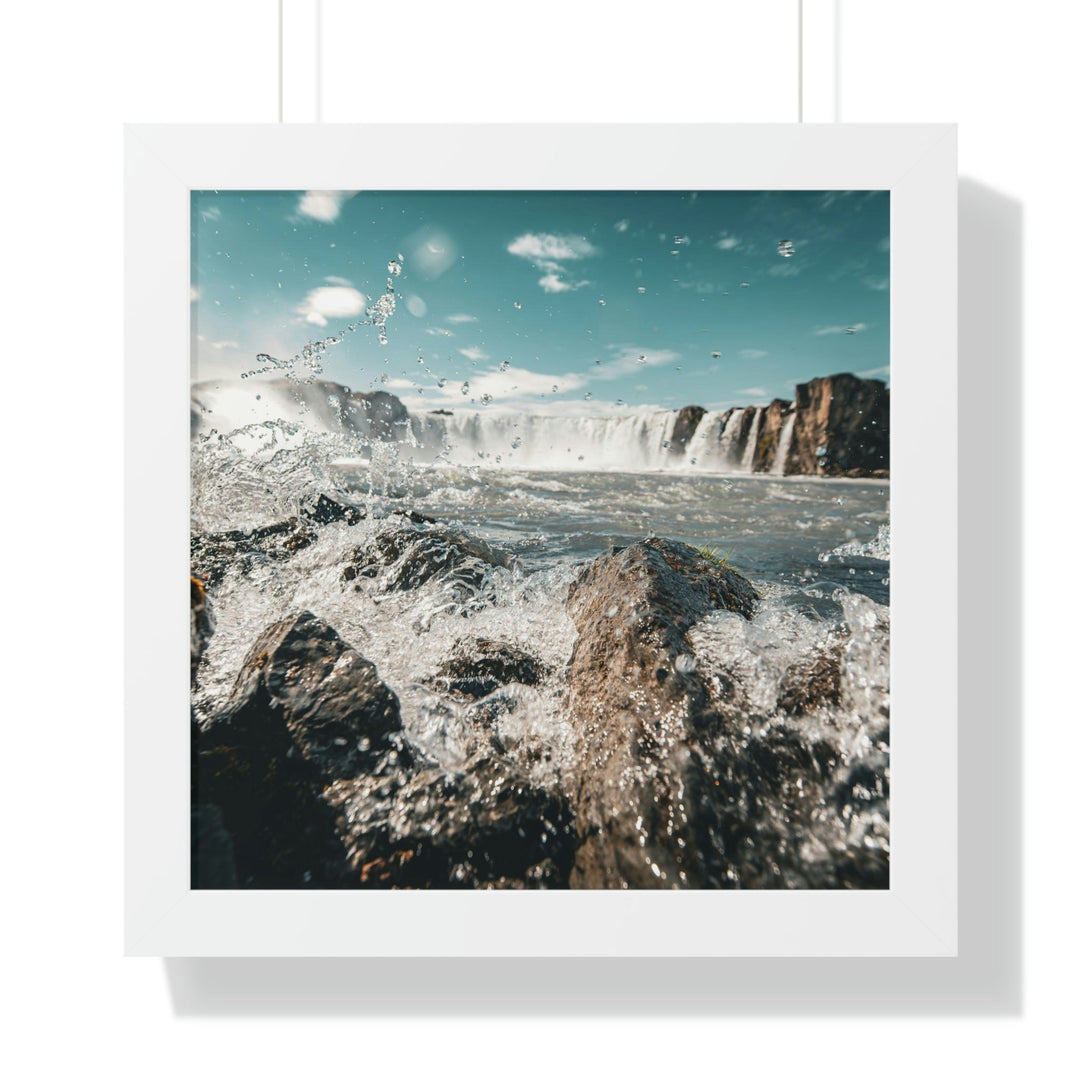 Goðafoss Splash - Framed Print - Visiting This World