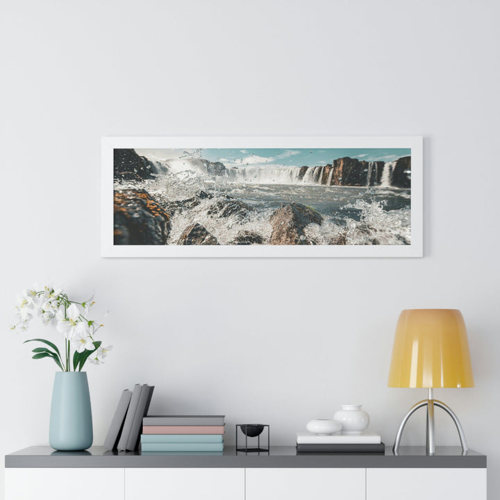 Goðafoss Splash - Framed Print - Visiting This World