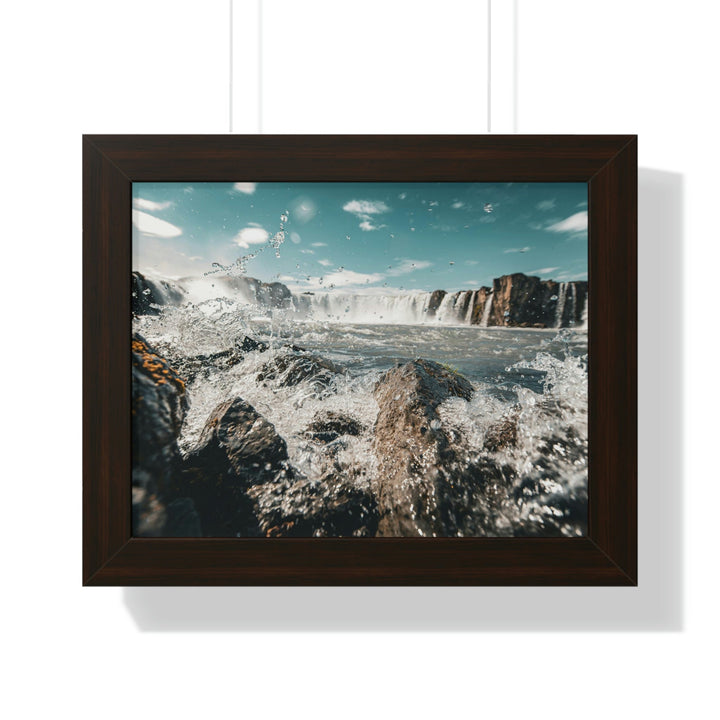 Goðafoss Splash - Framed Print - Visiting This World