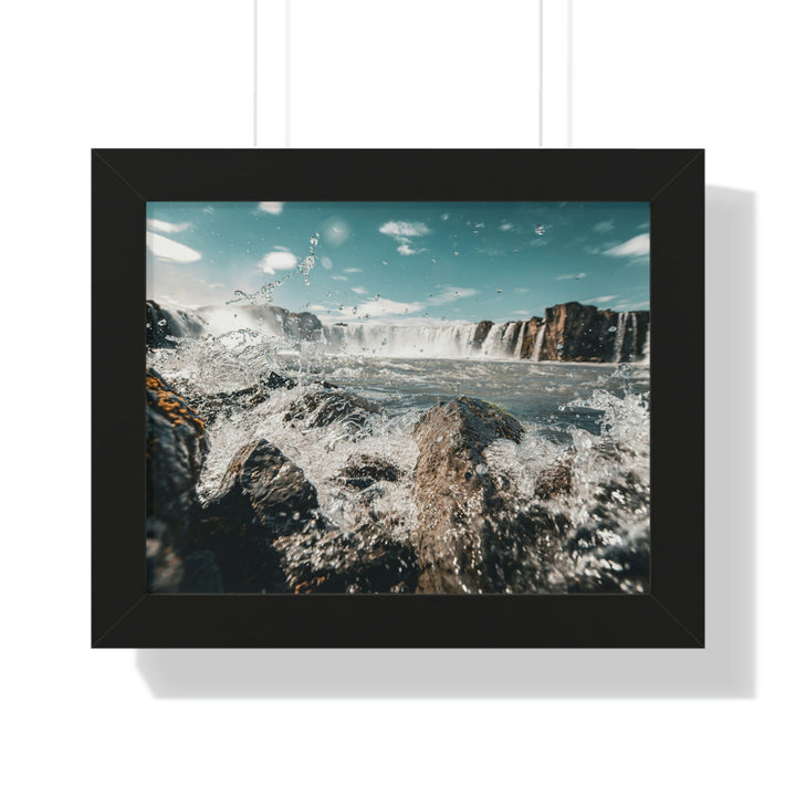 Goðafoss Splash - Framed Print - Visiting This World