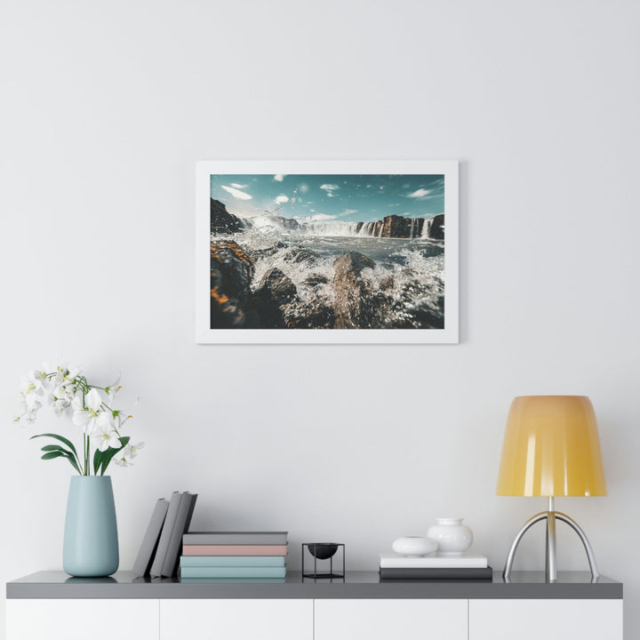 Goðafoss Splash - Framed Print - Visiting This World