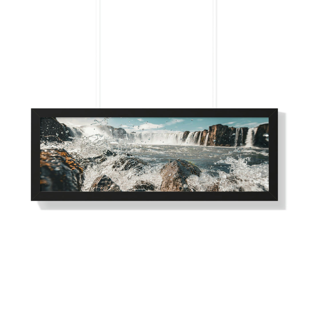 Goðafoss Splash - Framed Print - Visiting This World