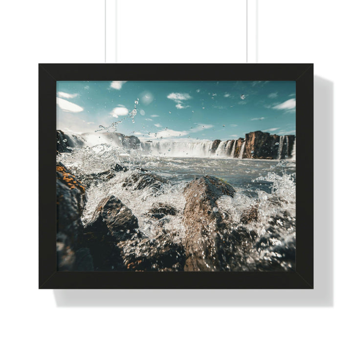 Goðafoss Splash - Framed Print - Visiting This World