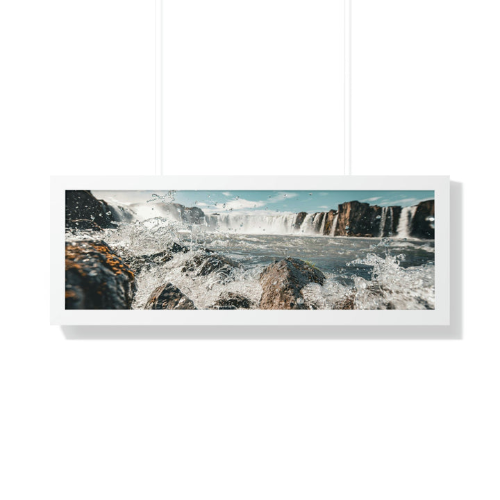 Goðafoss Splash - Framed Print - Visiting This World