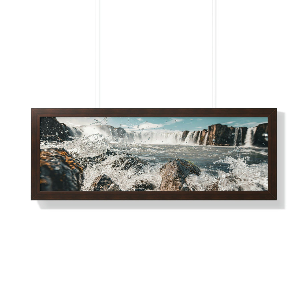 Goðafoss Splash - Framed Print - Visiting This World