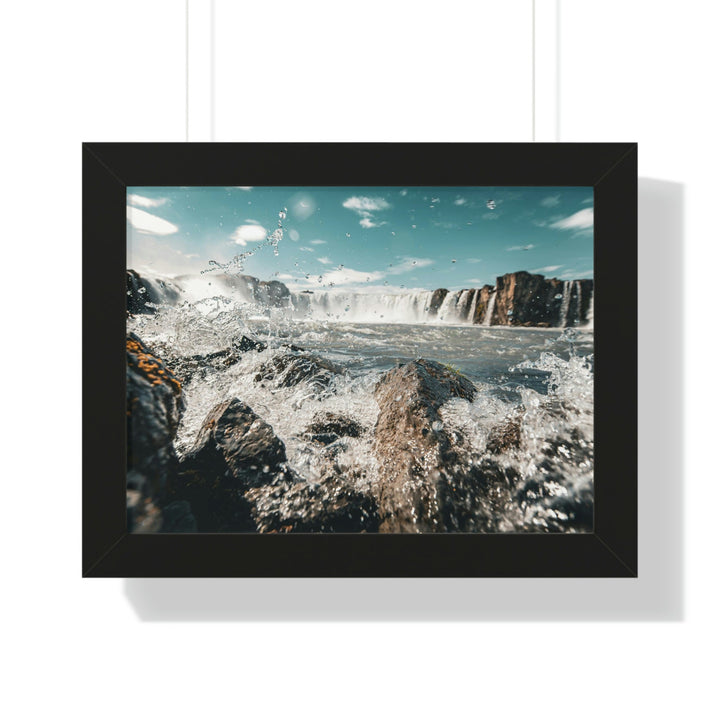 Goðafoss Splash - Framed Print - Visiting This World