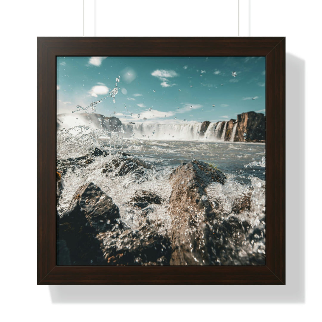 Goðafoss Splash - Framed Print - Visiting This World