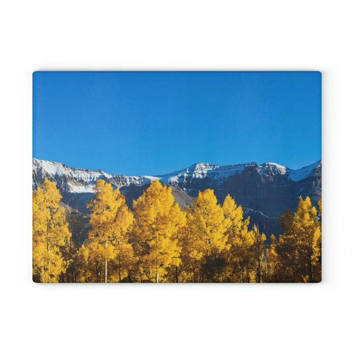 Golden Glow - Glass Cutting Board - Visiting This World