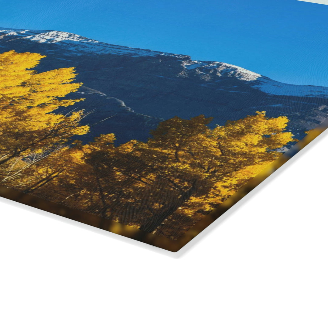 Golden Glow - Glass Cutting Board - Visiting This World