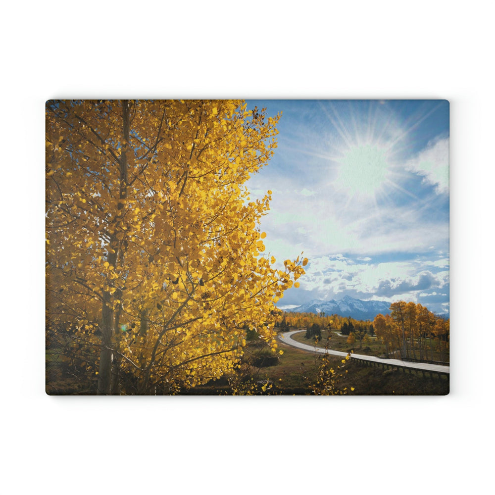 Golden Sunshine - Glass Cutting Board - Visiting This World