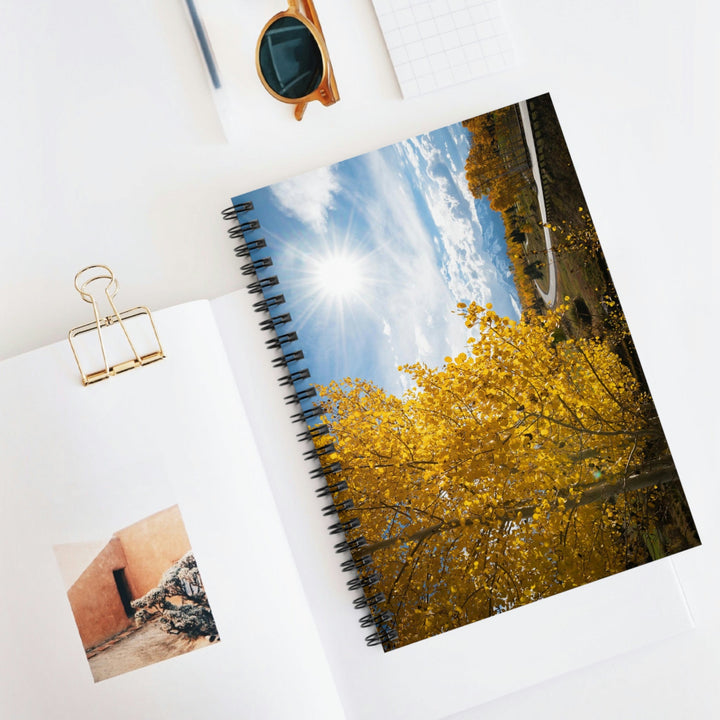 Golden Sunshine - Spiral Ruled Line Notebook - Visiting This World