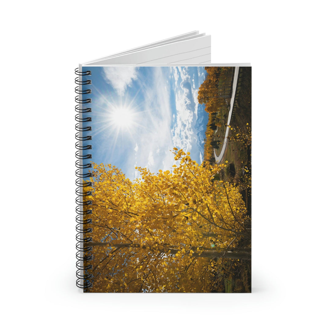 Golden Sunshine - Spiral Ruled Line Notebook - Visiting This World