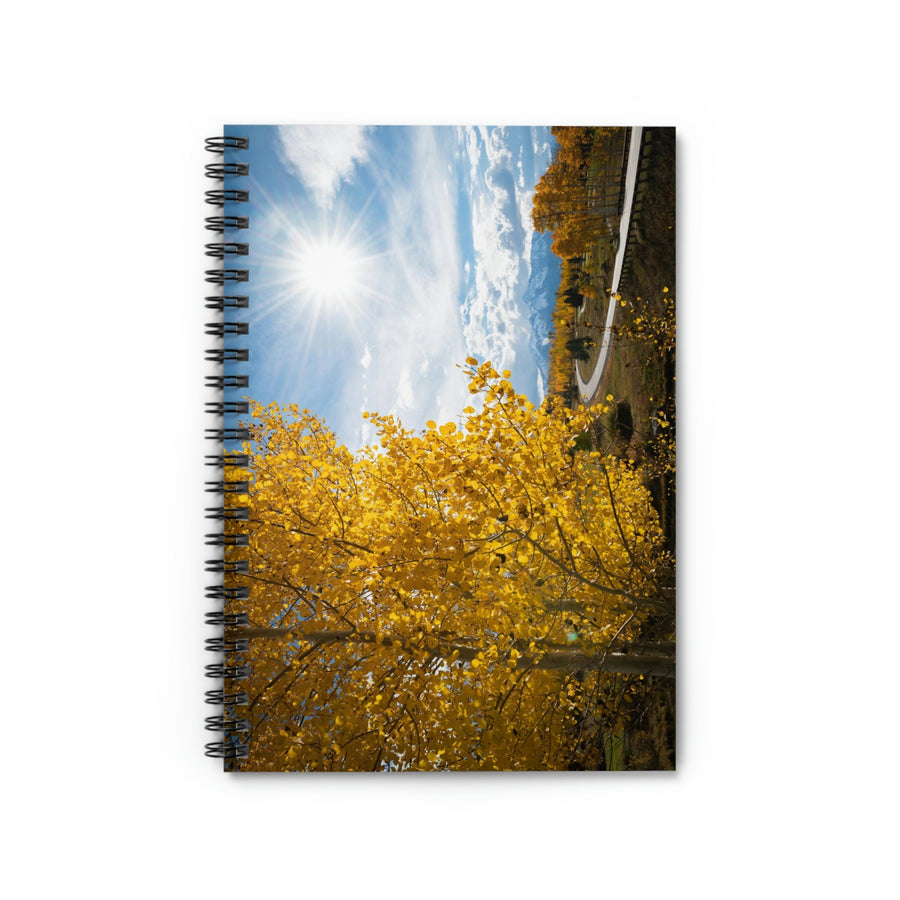 Golden Sunshine - Spiral Ruled Line Notebook - Visiting This World