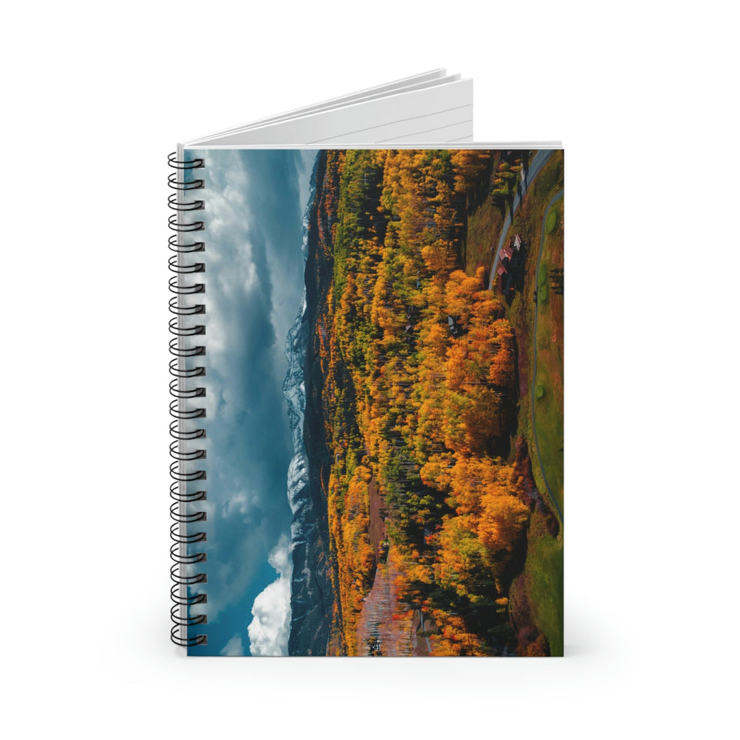 Golds of Autumn - Spiral Ruled Line Notebook - Visiting This World