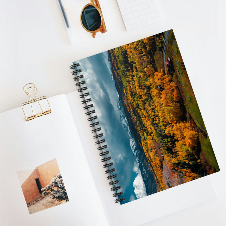 Golds of Autumn - Spiral Ruled Line Notebook - Visiting This World