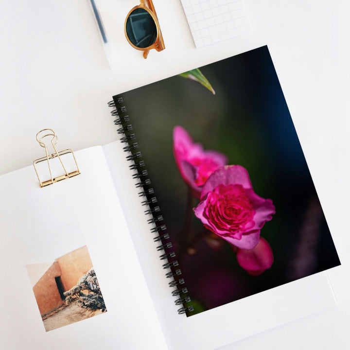 Hybrid Tea Rose - Spiral Ruled Line Notebook - Visiting This World