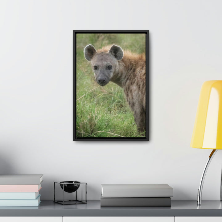 Hyena Stare - Canvas With Frame - Visiting This World