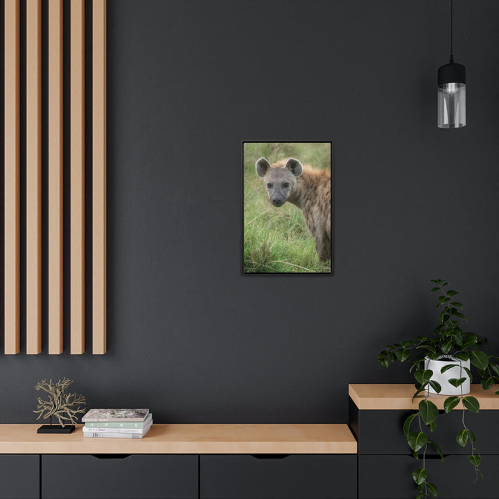 Hyena Stare - Canvas With Frame - Visiting This World