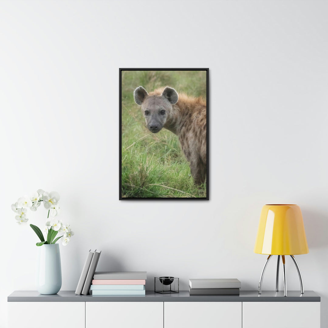 Hyena Stare - Canvas With Frame - Visiting This World