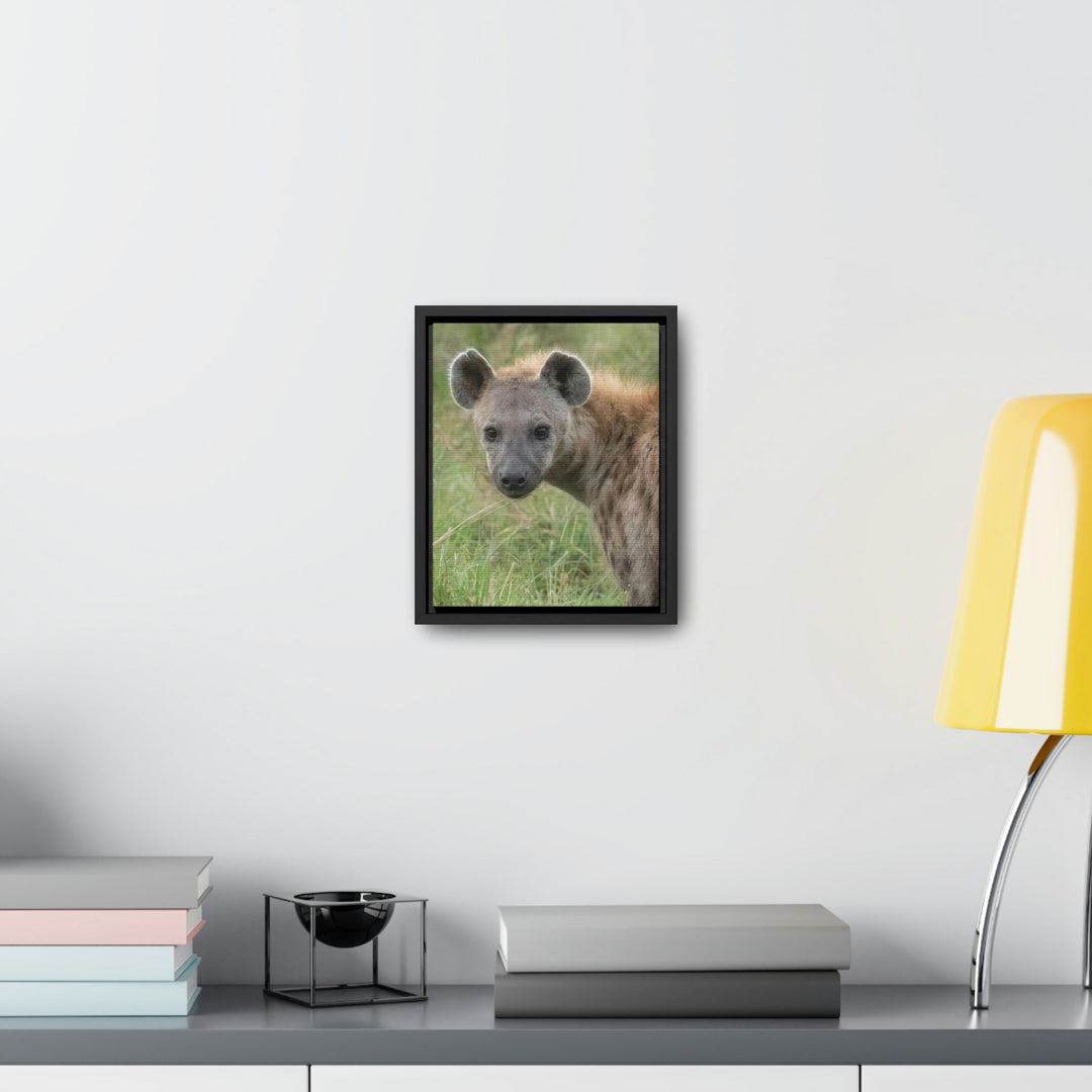 Hyena Stare - Canvas With Frame - Visiting This World