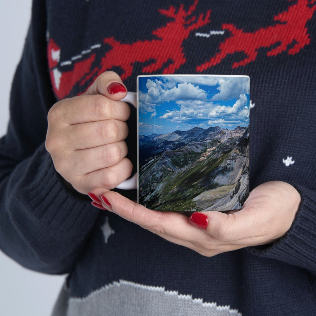 Imogene Pass From the Air - Ceramic Mug 11oz - Visiting This World