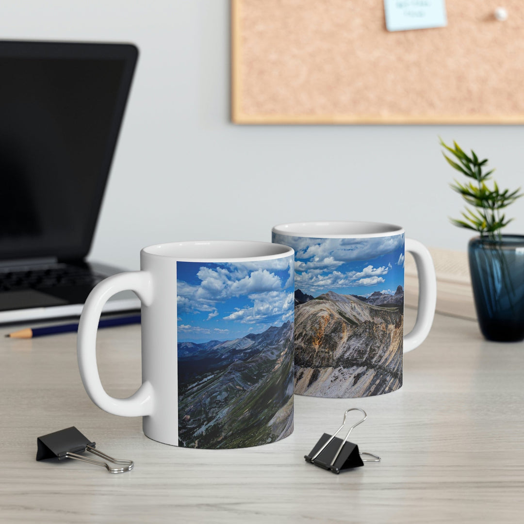 Imogene Pass From the Air - Ceramic Mug 11oz - Visiting This World