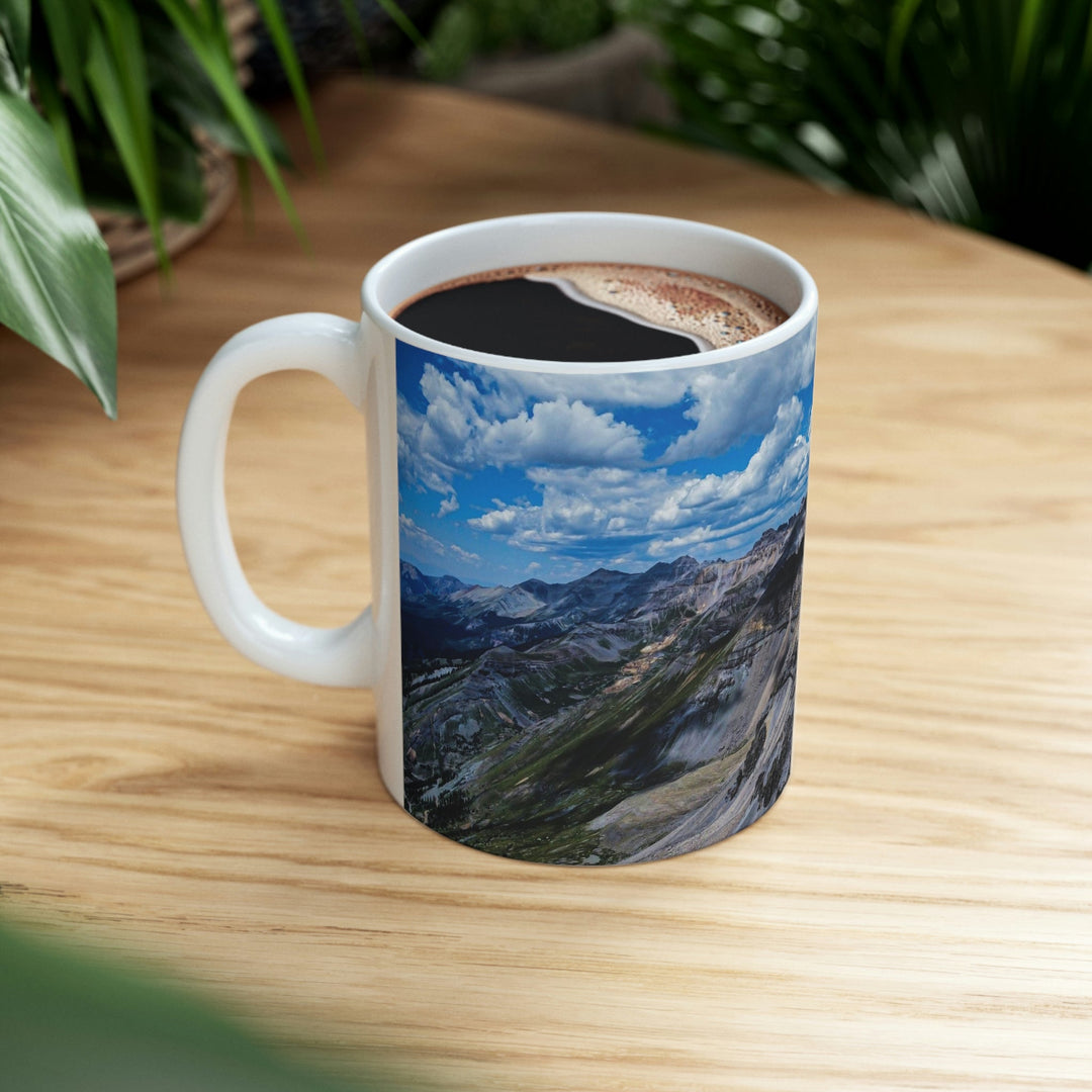 Imogene Pass From the Air - Ceramic Mug 11oz - Visiting This World