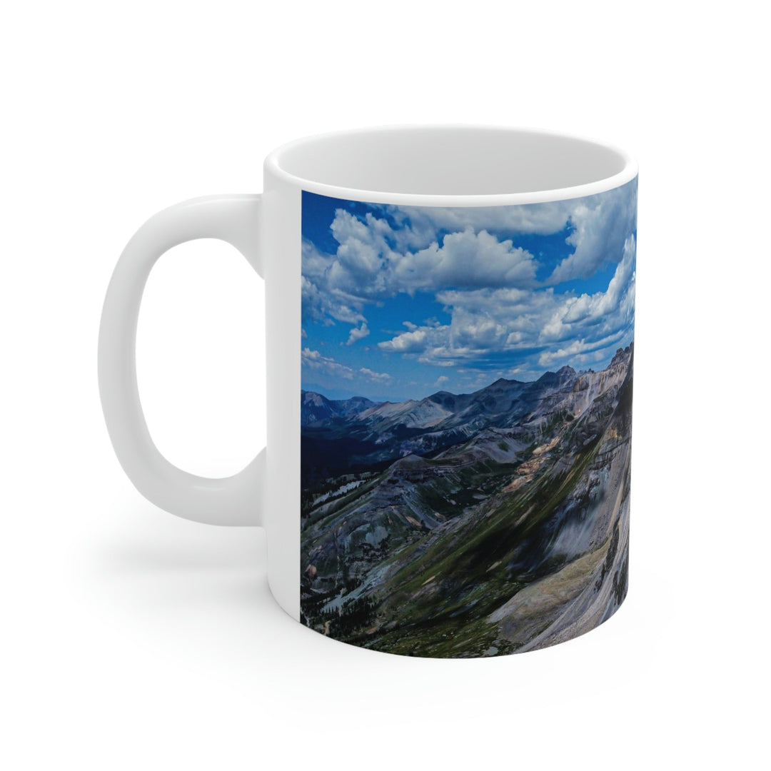 Imogene Pass From the Air - Ceramic Mug 11oz - Visiting This World