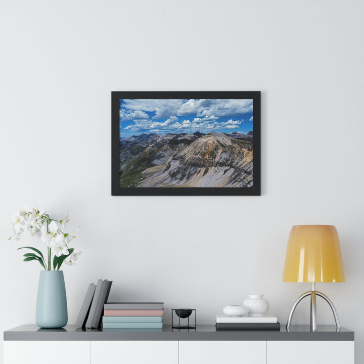 Imogene Pass From the Air - Framed Print - Visiting This World