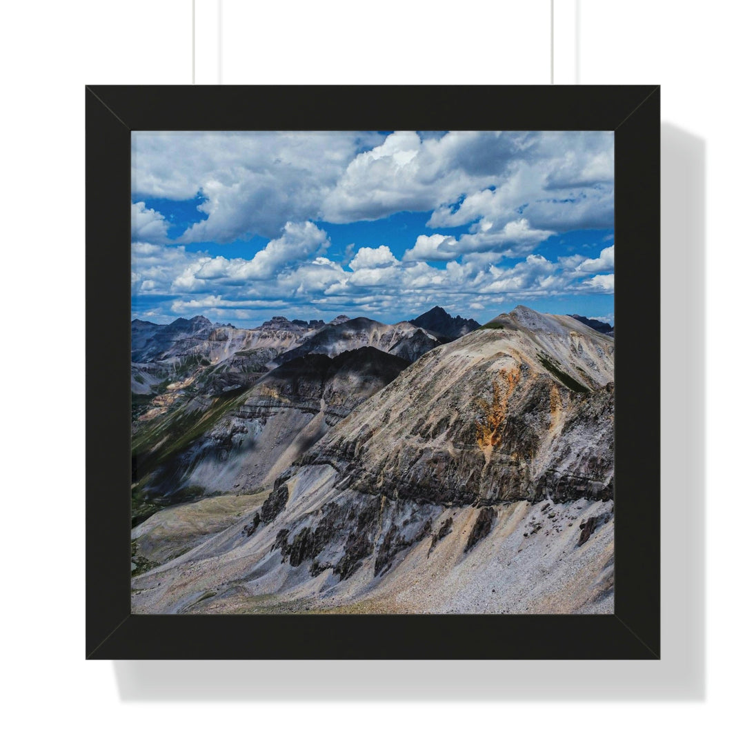 Imogene Pass From the Air - Framed Print - Visiting This World